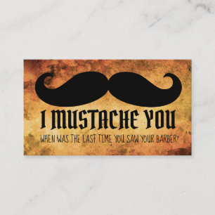Mustaschsloganvisitkortar Visitkort