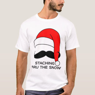 MustaschT-tröja - Staching till och med snön T-shirt