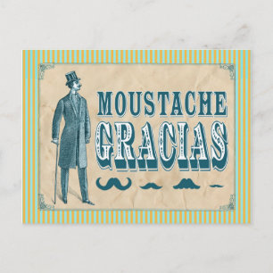 Mustaschtackvykort Vykort