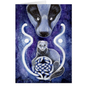 Mustelidae Hälsningskort