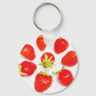 Muster mit 8 Erdbeeren Nyckelring