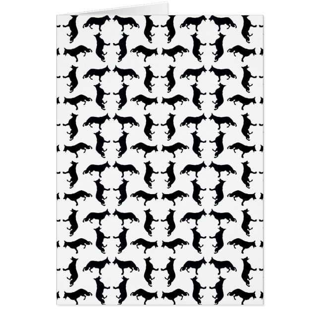 Muster Schäferhund Hälsningskort (Framsidan)