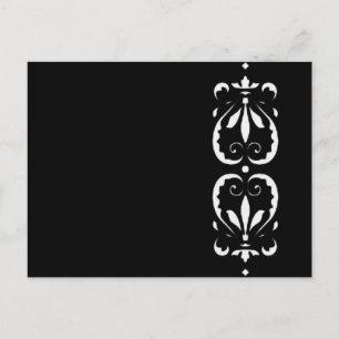 Muster victorian schwarz black barock klassi sch vykort