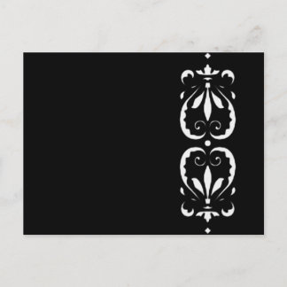 Muster victorian schwarz black barock klassi sch vykort