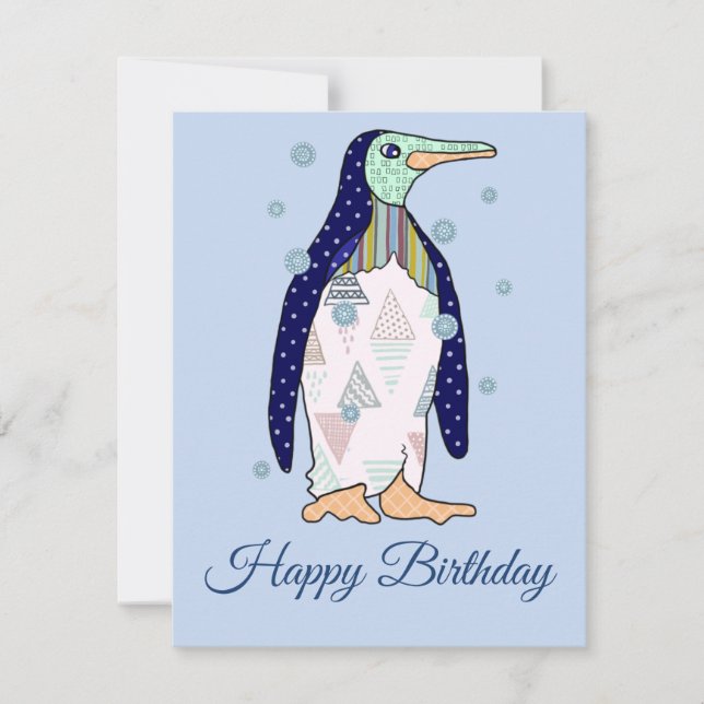 Musteringuin Geburtstag Julkort (Framsida)