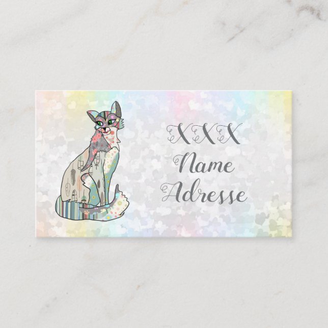 Musterkatze Visitkort (Framsida)