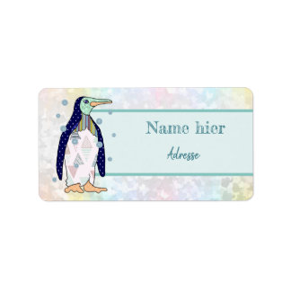 Musterpinguin Adressaufkleber Adressetikett