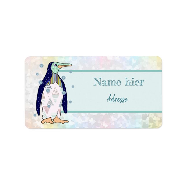 Musterpinguin Adressaufkleber Adressetikett (Framsidan)