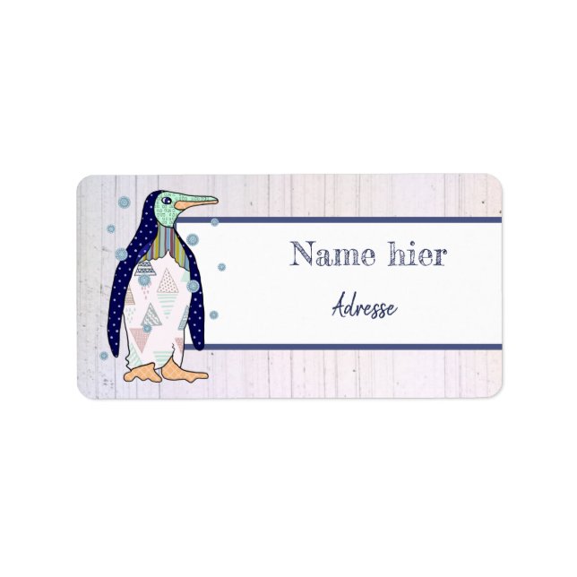 Musterpinguin Adressetikett (Framsidan)