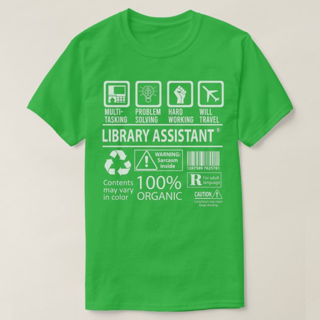 Mustobjekt för multitasking av jobb i Bibliotek As T Shirt (Design framsida)