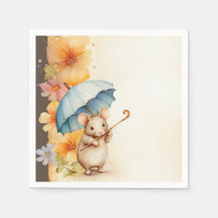 Mustuggning på nedfläckaden käpp blommor papper pappersservett