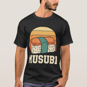 Musubi Hawaiian Musubi Retro Sunset Sushi Ris Sna T Shirt