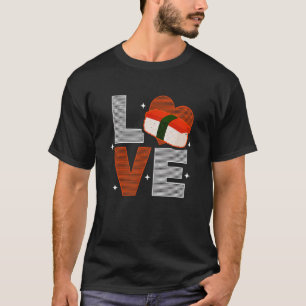 Musubi Kärlek Sushi Chef Hawaiian Japansk mat T Shirt