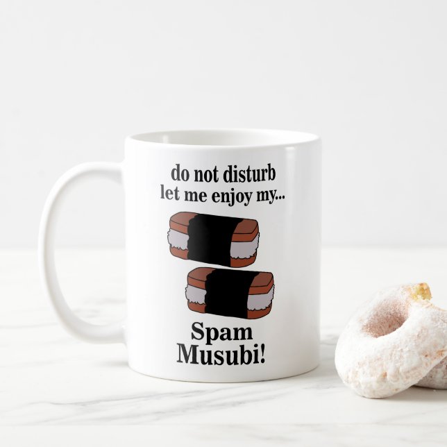 Musubi Låt mig glädjas över min skräppostmusei Kaffemugg (Med munk)