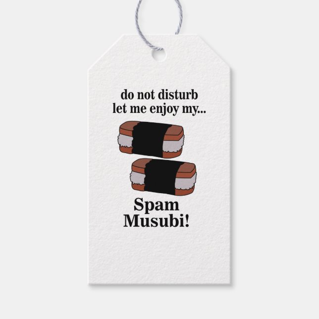 Musubi Låt mig glädjas över min skräppostmusei Presentetikett (Framsidan)