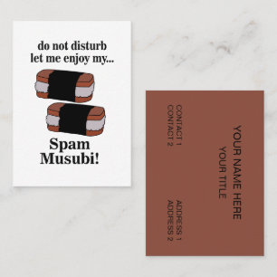 Musubi Låt mig glädjas över min skräppostmusei Visitkort