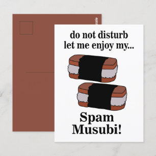 Musubi Låt Mig Njuta Av Min Spam Musubi Vykort