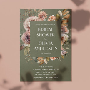 MUT Oliv grönt Möhippa Woodland Boho Inbjudningar