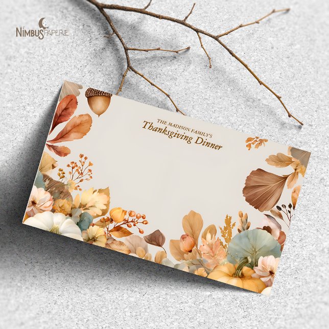 MUT-Thanksgiving - tomt Bord-kort Visitkort (Skapare uppladdad)