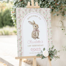 MUT  Vintage Rabbit Bunny Birthday Girl