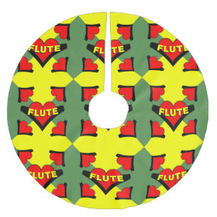 Muta över hjärtat julgransmatta borstad polyester