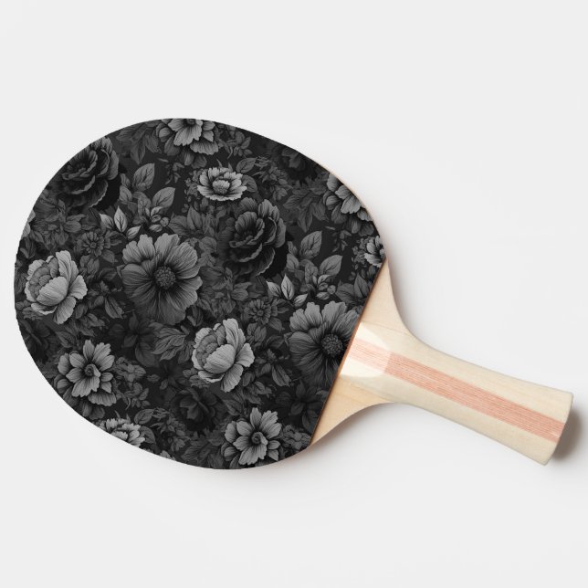 Mutade toner av Grått-Blommigt Pingisracket (Baksidan )
