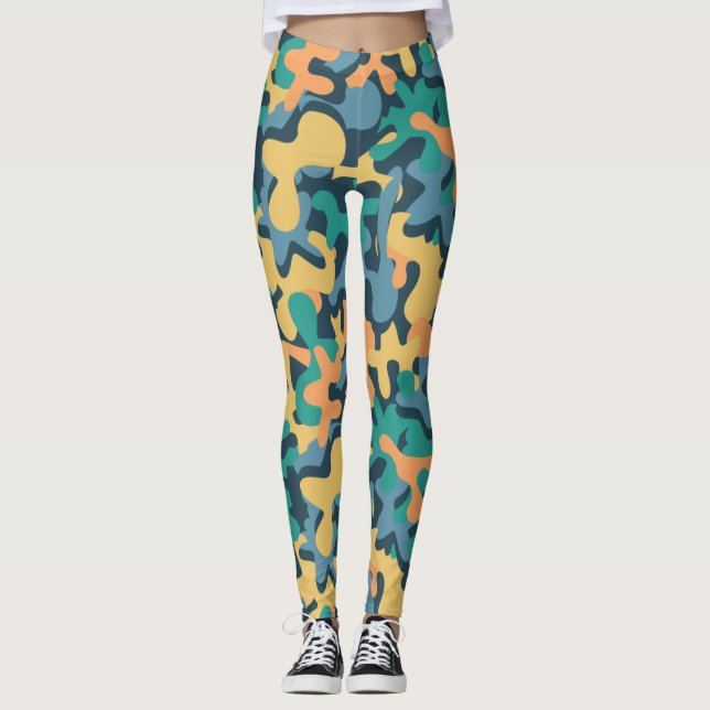 MUTAN Regnbåge Namnteckning Camo Leggings (Framsida)