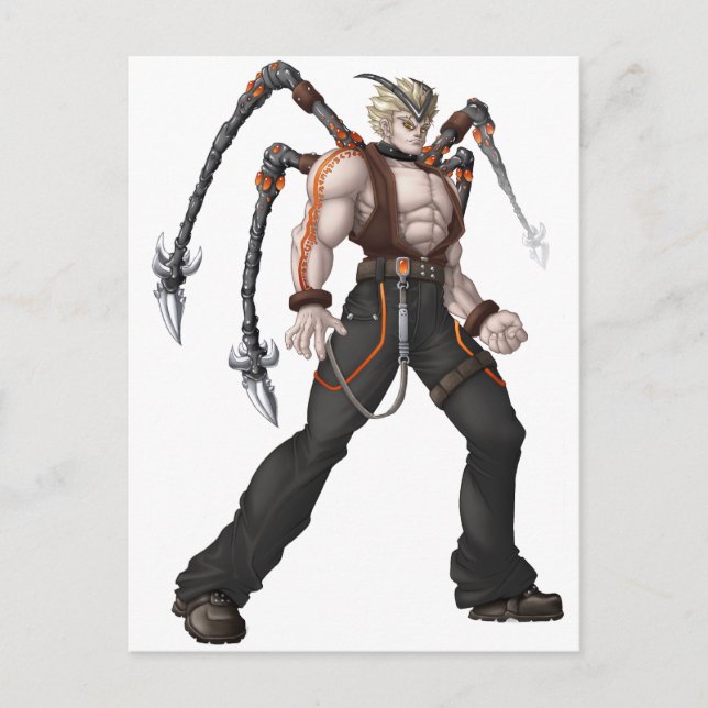 Mutant Anime Hero Vykort (Framsida)