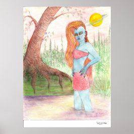 Mutant Anna Anastasia Original, Art Namnteckning Poster