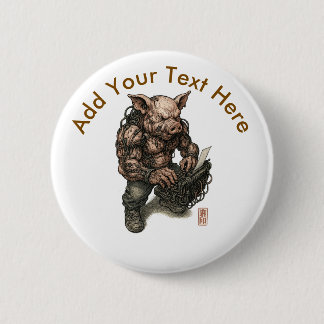 Mutant Gris Warrior - Cyberpunk Butcher med kedjor Knapp