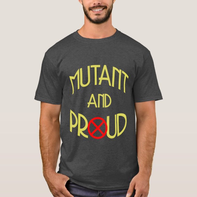 Mutant och stolt reflektor t shirt (Framsida)
