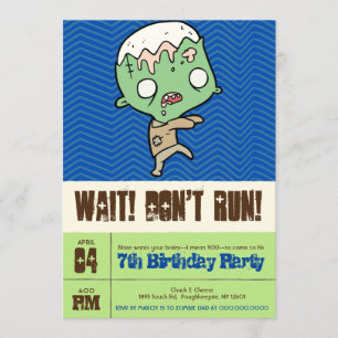 Mutant Zombie Anpassningsbar Birthday-inbjudan Inbjudningar