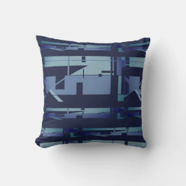 Mutation Blue Teal Navy Southwest look Uneven Mosa Kudde