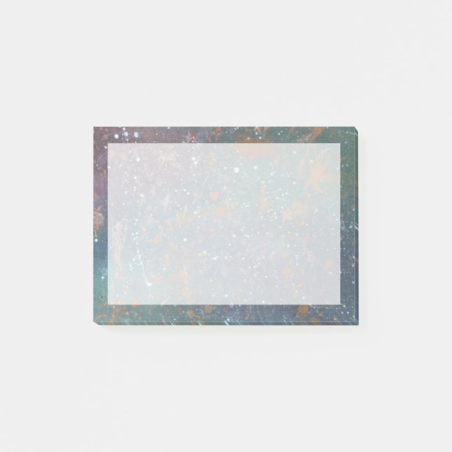 Mutation Jewel Tones | Worn Färg White Splatter Post-it Block (Framsida)