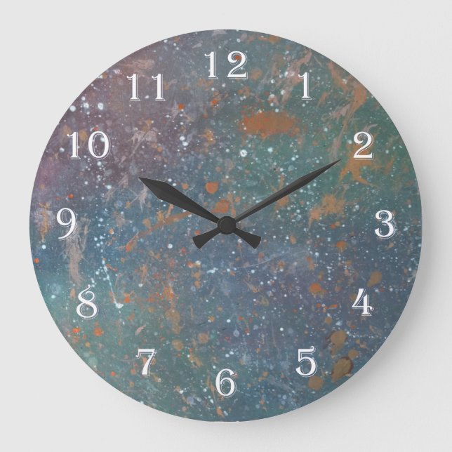 Mutation Jewel Tones | Worn Färg White Splatter Stor Klocka (Framsida)