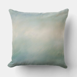 Mute Blue Grönt Beige Ocean Färg Kudde