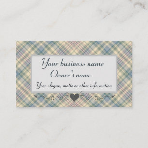 Mute Blue Tartan Play Visitkort