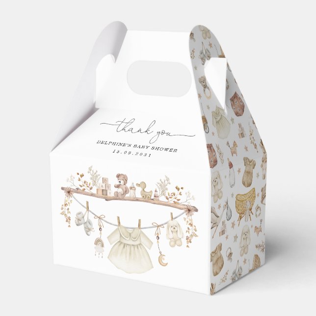 Mute Boho Nursery Flicka Shower Presentaskar (Baksidan Sidan)