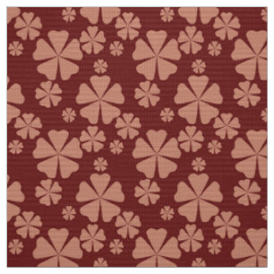 Mute Brown Retro Löv Abstrakt Mönster Tyg