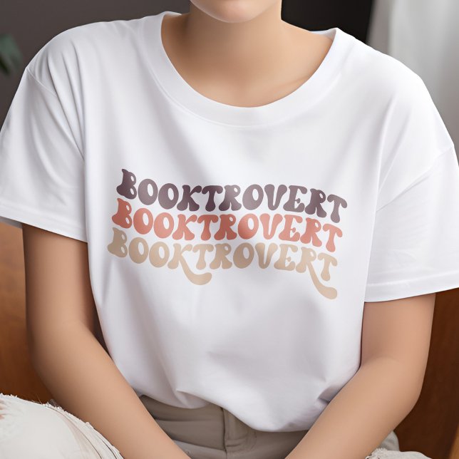 Mute Färg Retro Booktrovert Bok Älskare T Shirt (Skapare uppladdad)