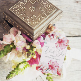 Mute Lavender Blommigt Bröllop Tack Presentetikett