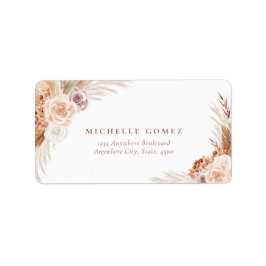 Mute Ro Pampas Terracotta Boho Bröllop Adress Adressetikett