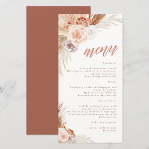 Mute Ro Pampas Terracotta Boho Bröllop Menu