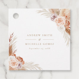 Mute Ro Pampas Terracotta Boho Bröllop Tack Gåvor Etiketter