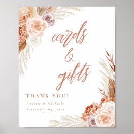 Mute Ro Pampas Terracotta Boho Card & Gift Poster