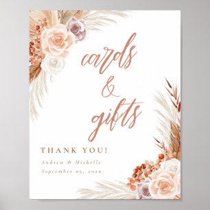 Mute Ro Pampas Terracotta Boho Card & Gift Poster