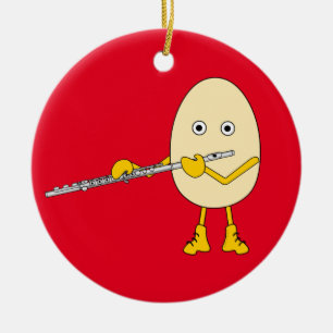 Mute Spela Egghead Julgransprydnad Keramik