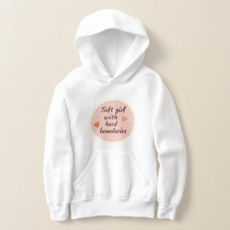 Muted blush and warm oat quotes AI art kid hoodie T Shirt