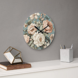 Muted Botanical Dream Stor Klocka