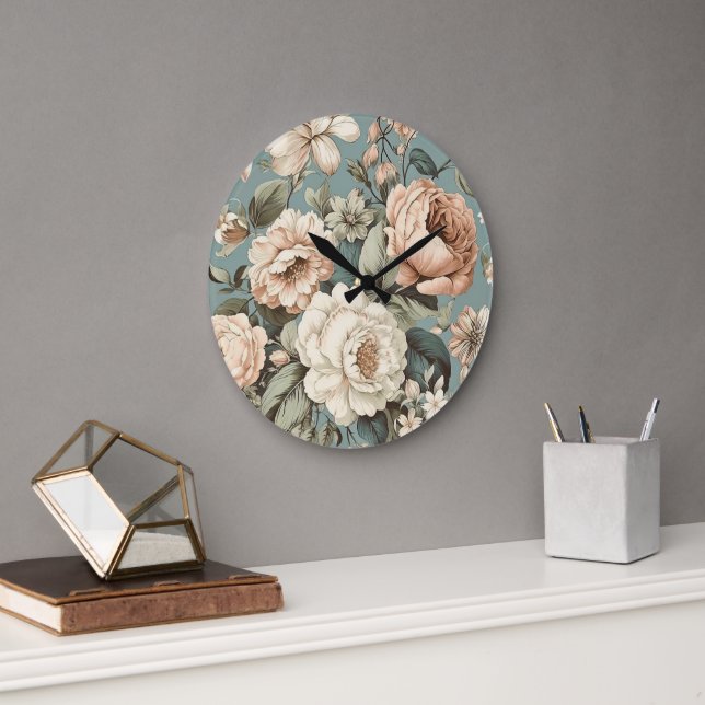 Muted Botanical Dream Stor Klocka (Kontor)